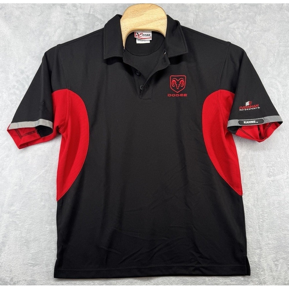 Chase Authentics Evernham Motorsports Kasey Kahne Black Polo Shirt VTG Men's M